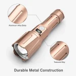 G74 30 W Laser Rechargeable Aluminum Zoom Flashlight