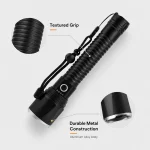 G76-2 10 W Laser Rechargeable Aluminum Zoom Flashlight