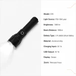G76 10W P50 Laser Zoom Flashlight
