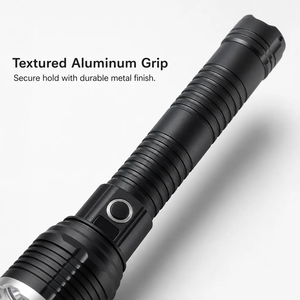 G76A-2 10W Laser Rechargeable Aluminum Zoom Flashlight