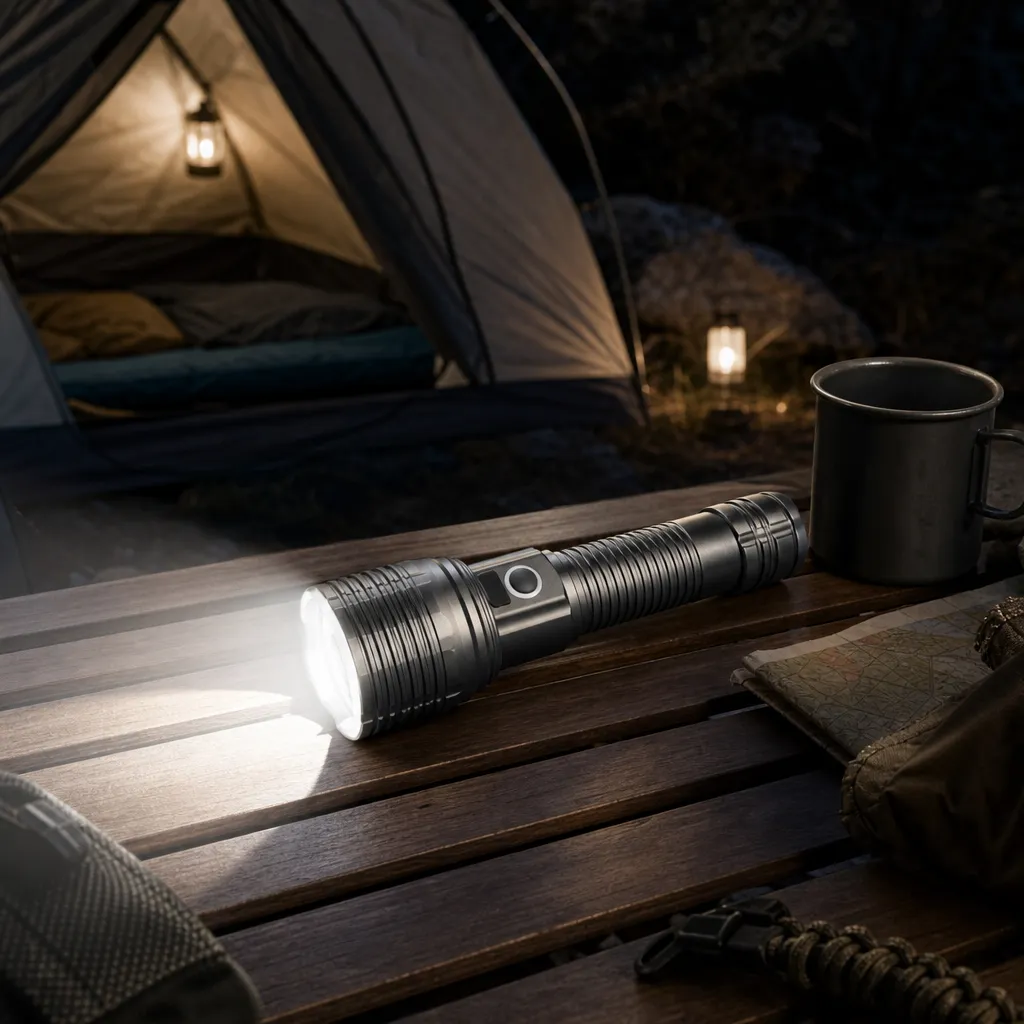 G76A 10 W P50 Laser Zoom Flashlight, 1000 lm Aluminum Alloy Torch