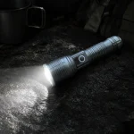 G76A 10 W P50 Laser Zoom Flashlight, 1000 lm Aluminum Alloy Torch