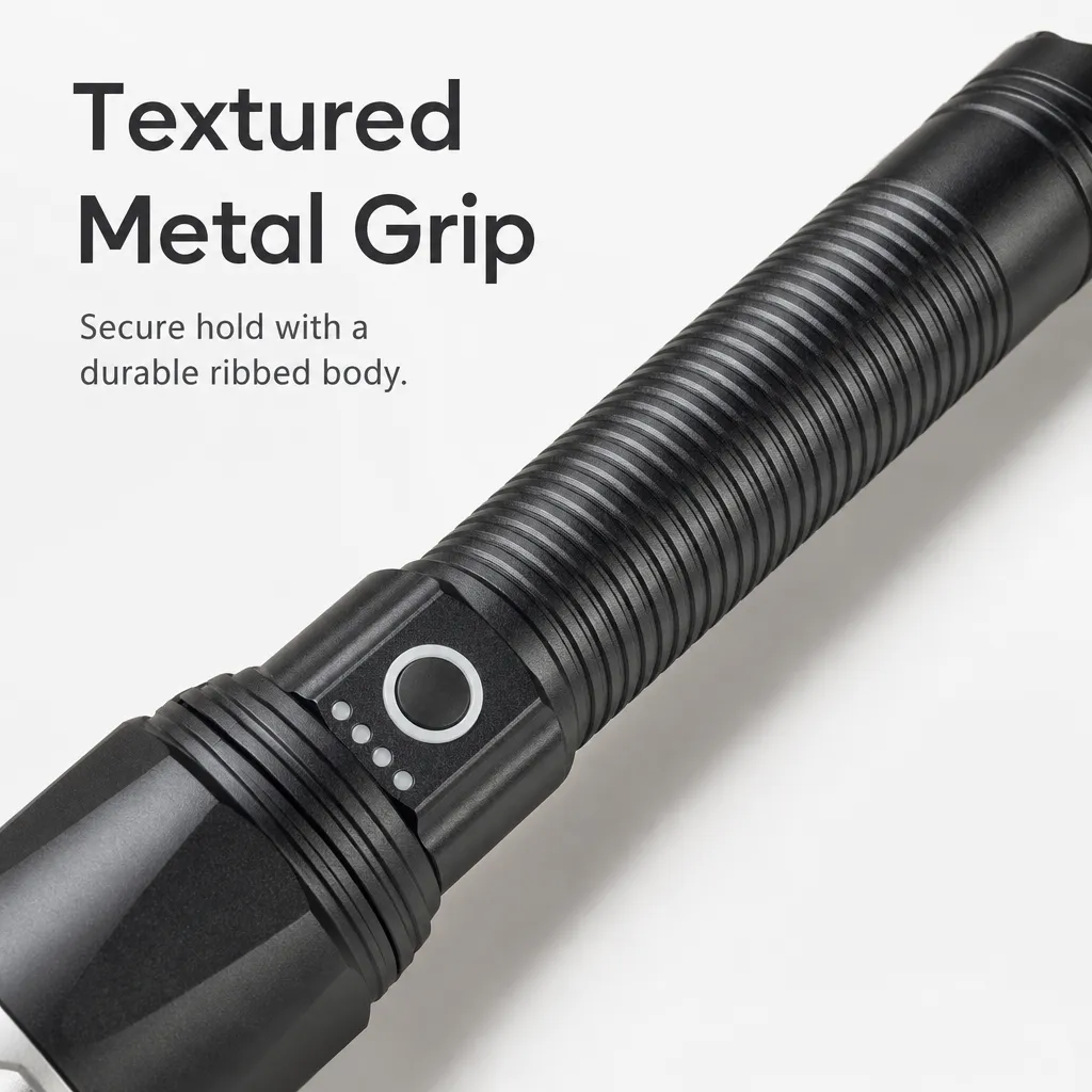 G77-2 10 W Laser Zoom Flashlight 1000 lm Aluminum Alloy