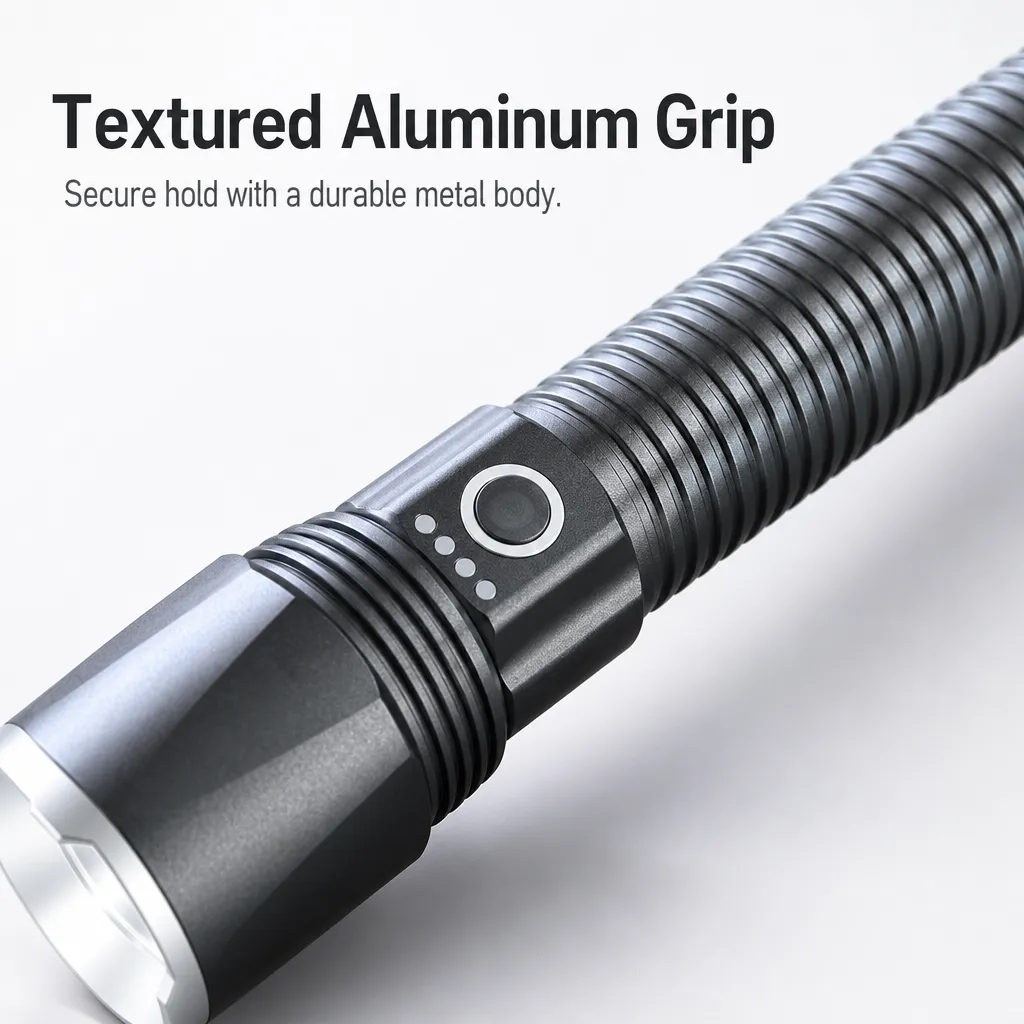 G77-2 10 W Laser Zoom Flashlight 1000 lm Aluminum Alloy