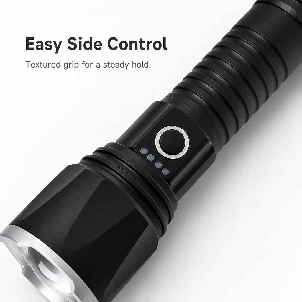 G77 10W P50 Laser Rechargeable Zoom Flashlight
