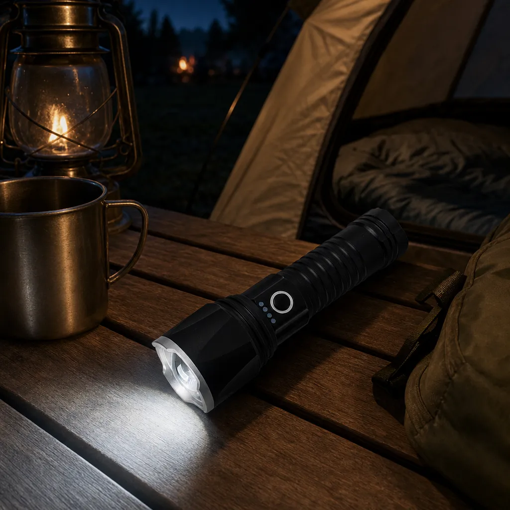 G77 10W P50 Laser Rechargeable Zoom Flashlight