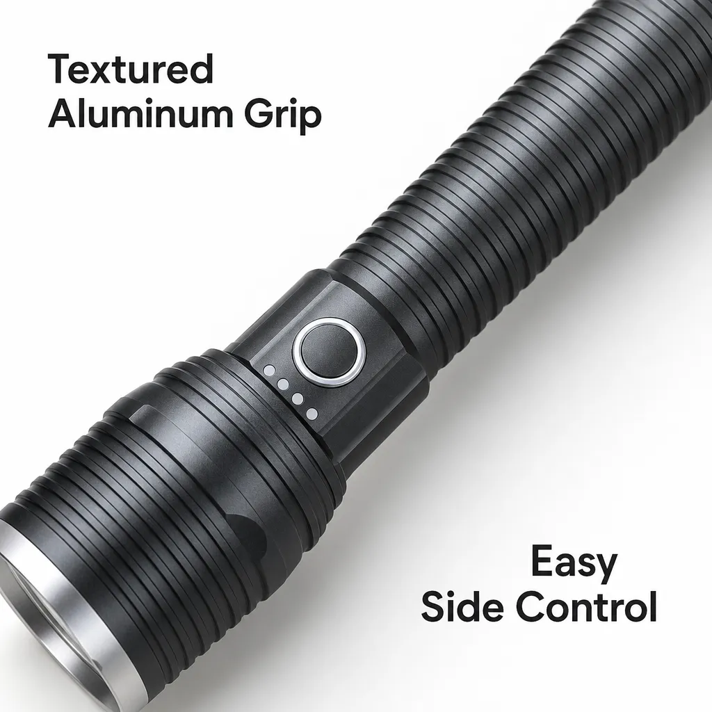 G77A-2 10 W Laser Rechargeable Zoom Flashlight