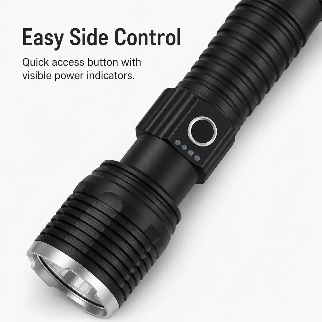 G77A 10 W P50 Laser Rechargeable Zoom Flashlight