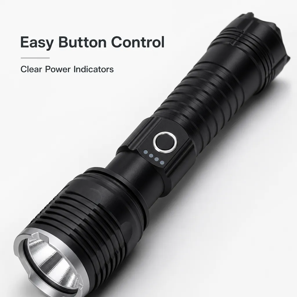 G77A 10 W P50 Laser Rechargeable Zoom Flashlight