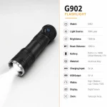 G902 30 W Laser Rechargeable Zoom Flashlight