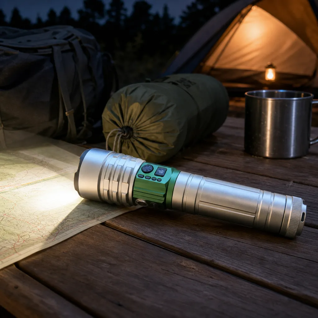G906 Rechargeable Laser Flashlight Zoomable Torch High Lumen Multi Light