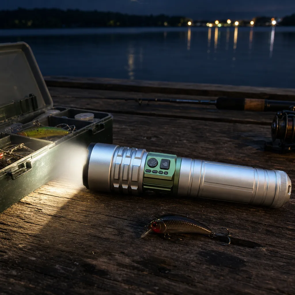 G906 Rechargeable Laser Flashlight Zoomable Torch High Lumen Multi Light