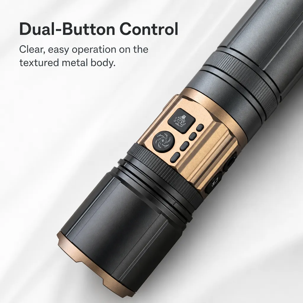G908 Rechargeable LED Laser Flashlight Zoomable Tactical Torch