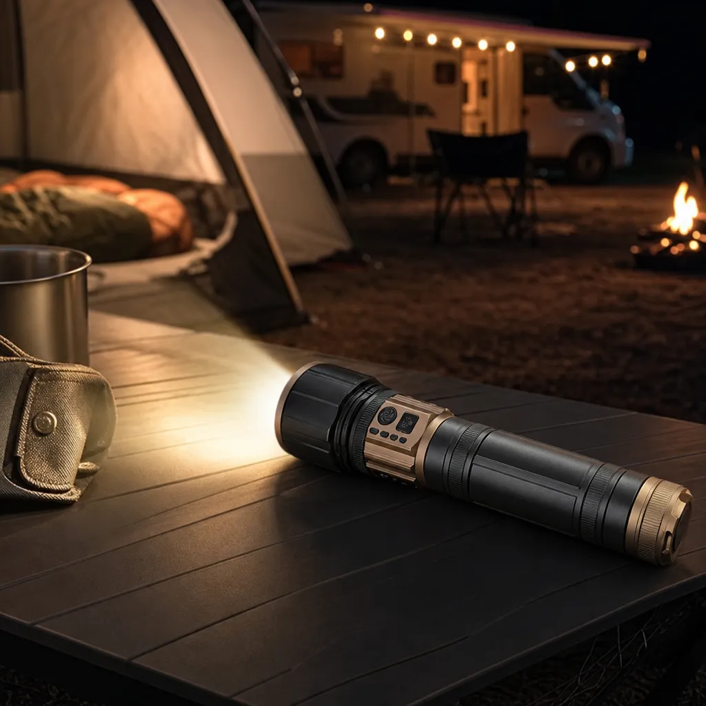 G908 Rechargeable LED Laser Flashlight Zoomable Tactical Torch