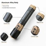 G908 Rechargeable LED Laser Flashlight Zoomable Tactical Torch