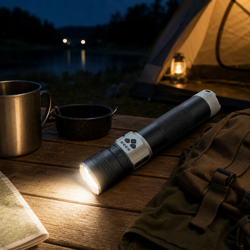 G909 Rechargeable Laser Flashlight Zoomable Tactical Torch