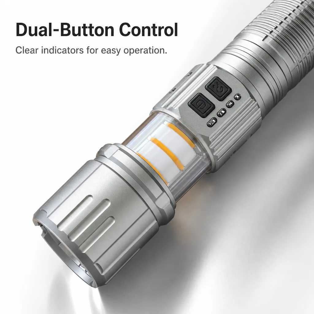 G920-2 Rechargeable Flashlight Zoomable Laser Tactical Torch