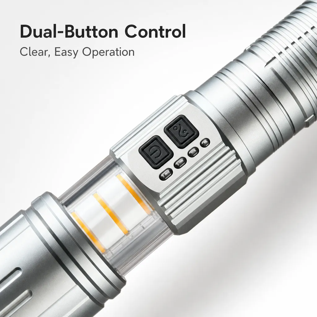 G920-2 Rechargeable Flashlight Zoomable Laser Tactical Torch