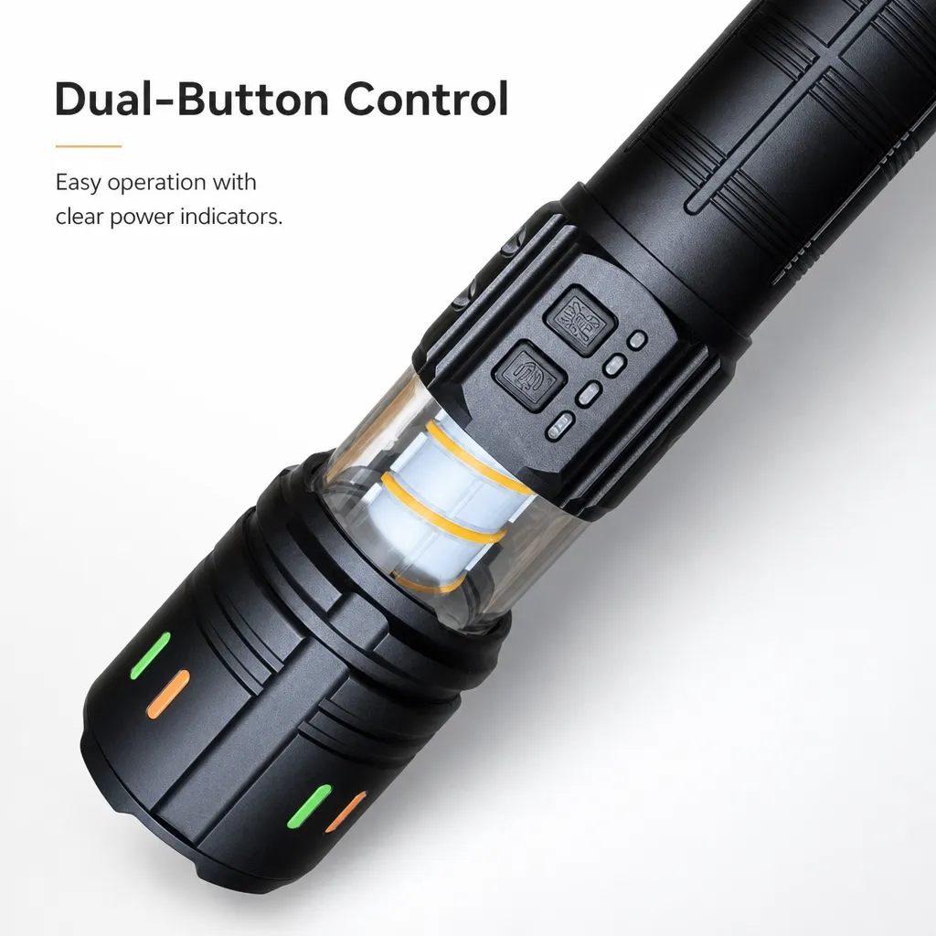 G921-2 Rechargeable Laser Flashlight Zoomable Tactical Torch