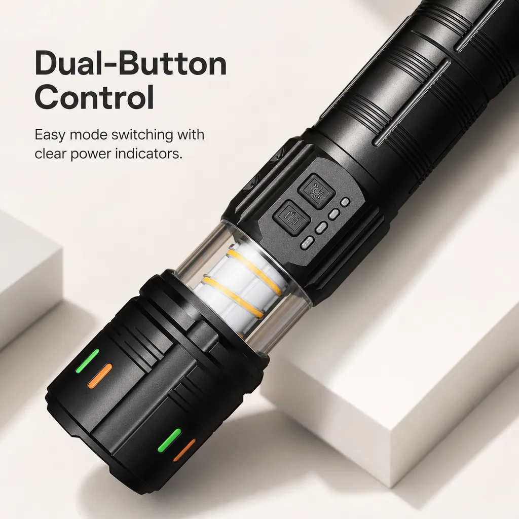 G921-2 Rechargeable Laser Flashlight Zoomable Tactical Torch