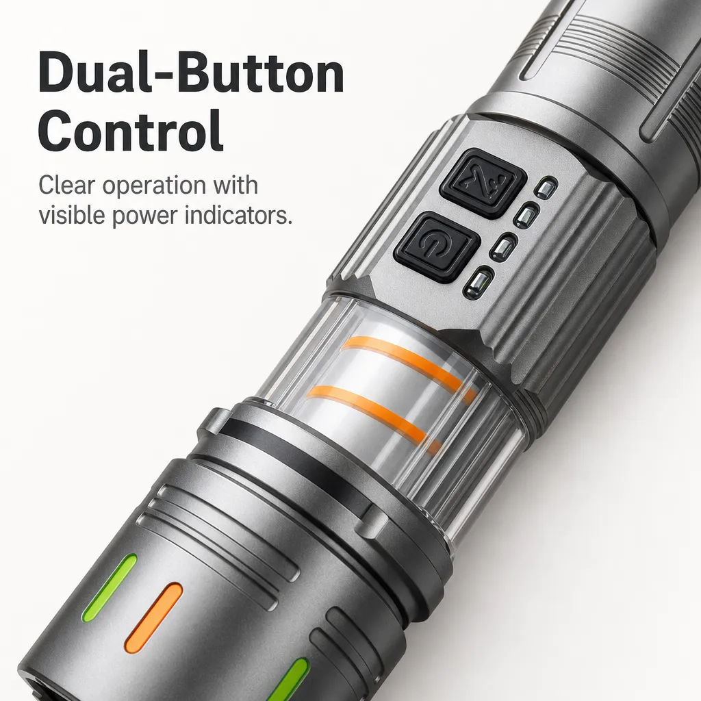 G921 Rechargeable Laser Flashlight Zoomable Tactical Torch