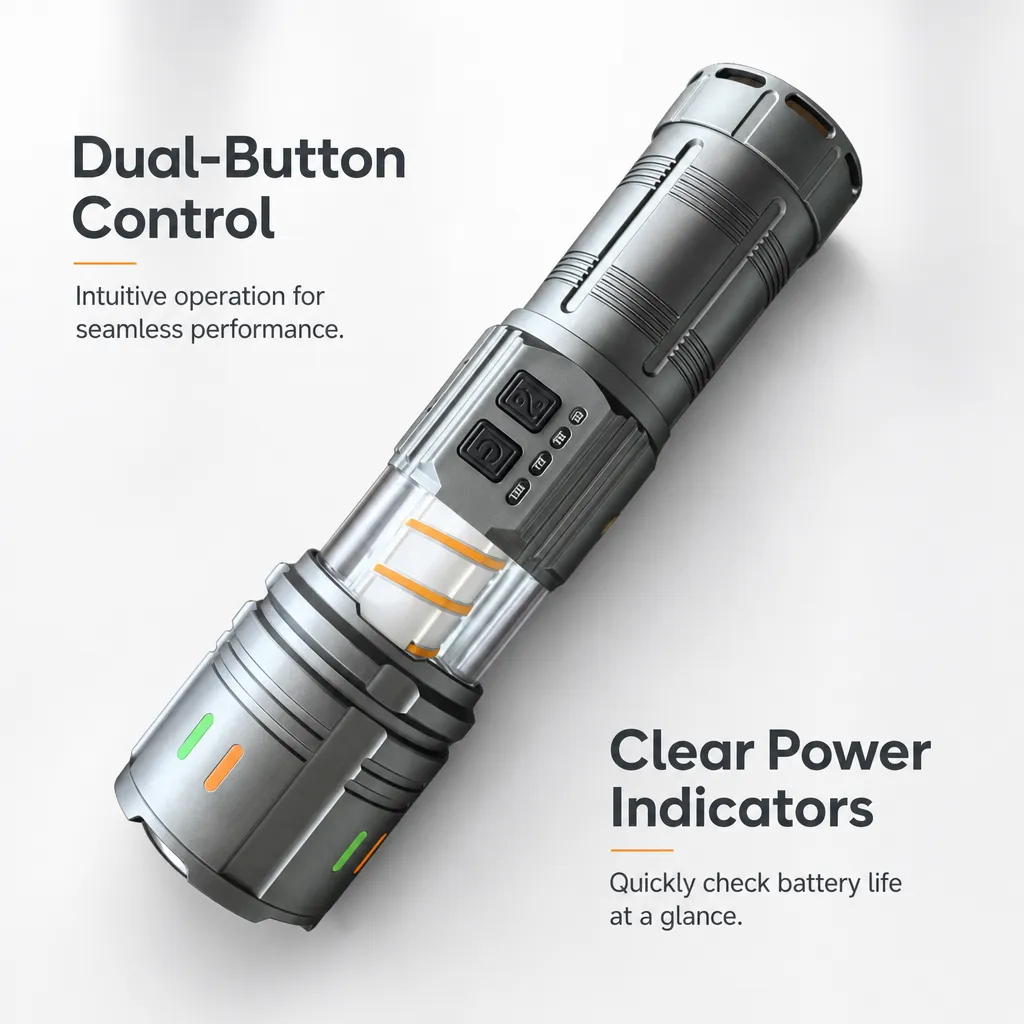 G921 Rechargeable Laser Flashlight Zoomable Tactical Torch