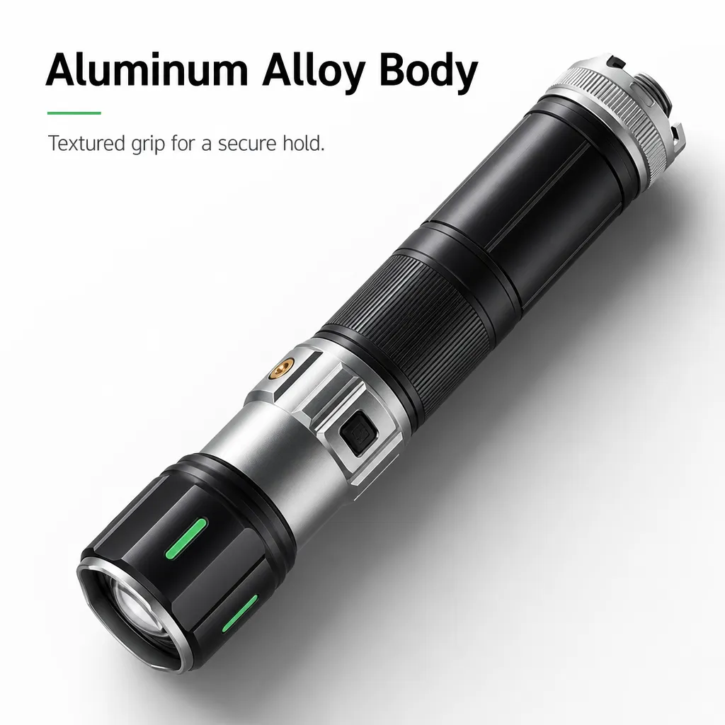 G952 Rechargeable Laser Flashlight Zoomable Tactical Torch