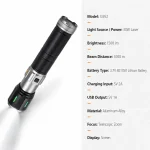 G952 Rechargeable Laser Flashlight Zoomable Tactical Torch