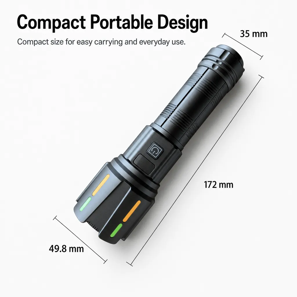 G954 10 W Laser Rechargeable Zoom Flashlight 1000 lm Aluminum Alloy Torch