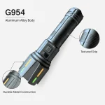 G954 10 W Laser Rechargeable Zoom Flashlight 1000 lm Aluminum Alloy Torch