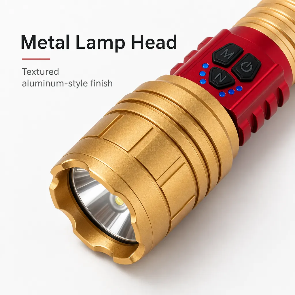G965 Rechargeable LED Laser Flashlight Zoomable High Lumen Tactical Torch