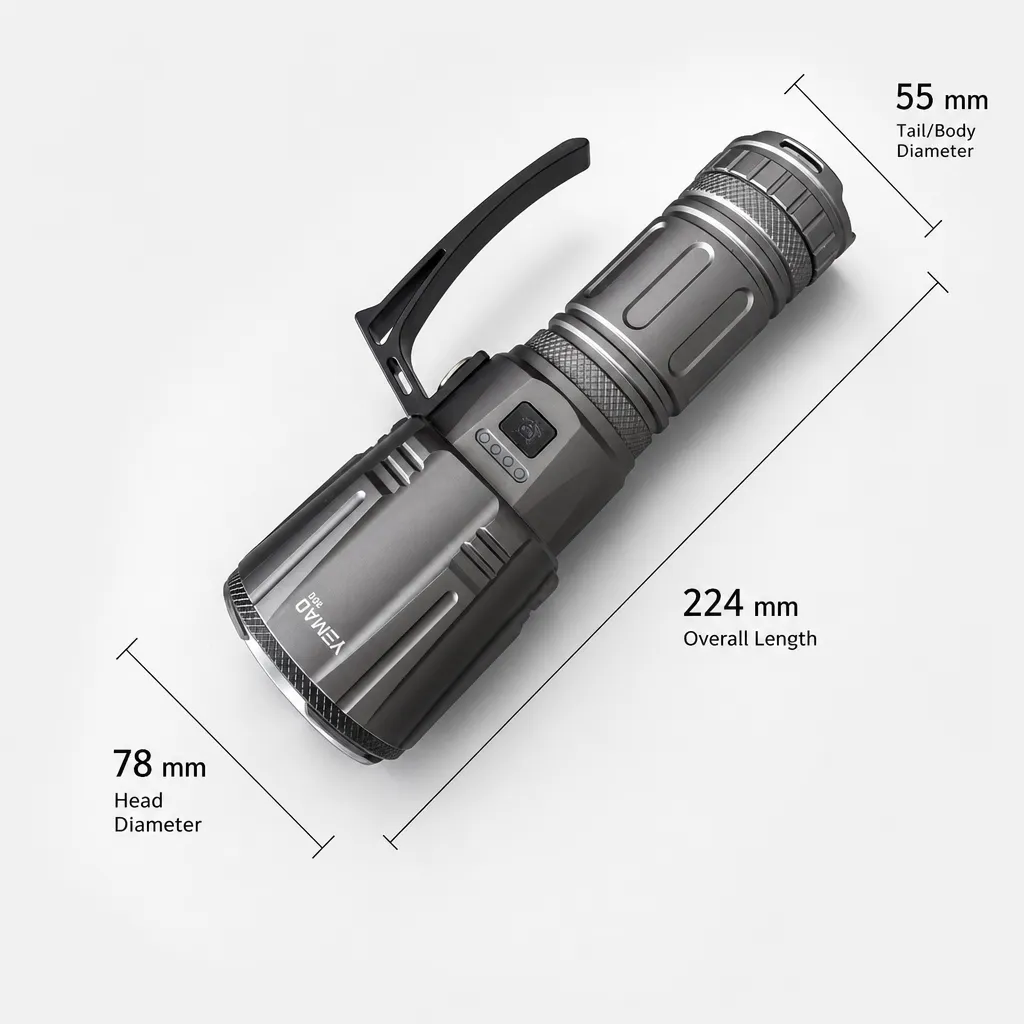 G975 14000 lm Rechargeable Telescopic Zoom Aluminum Alloy LED Flashlight