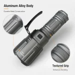 G975 14000 lm Rechargeable Telescopic Zoom Aluminum Alloy LED Flashlight
