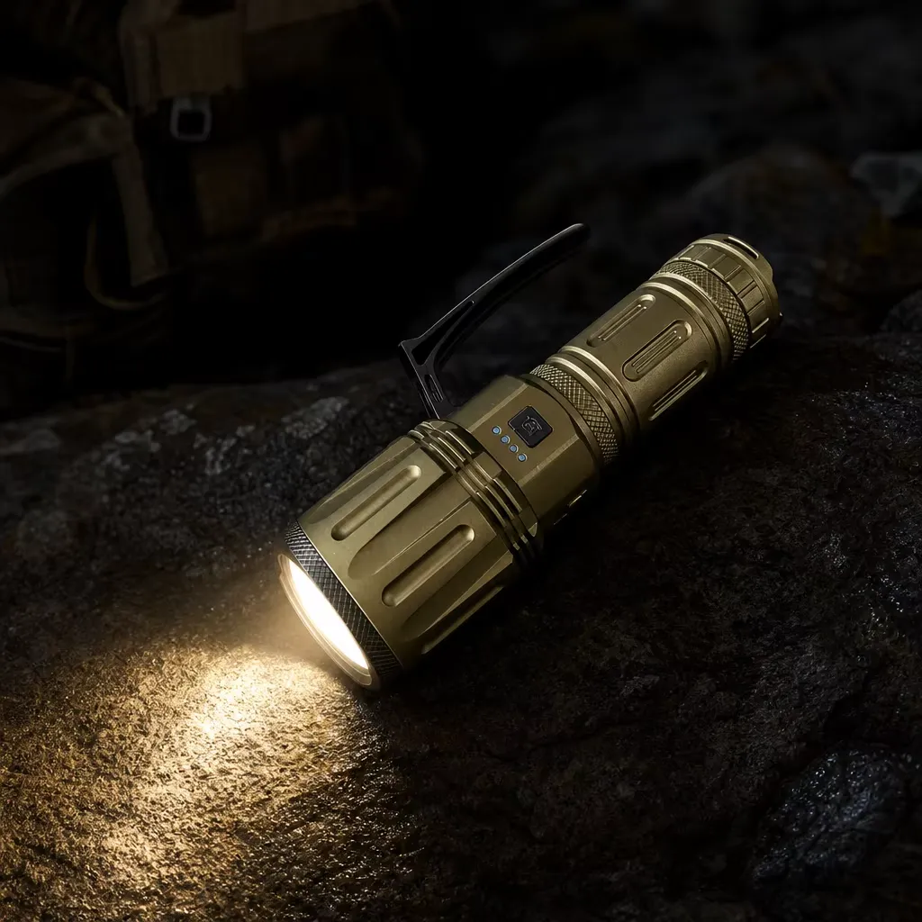 G976 90 W Rechargeable Zoom Flashlight, 4500 lm Aluminum Alloy Torch