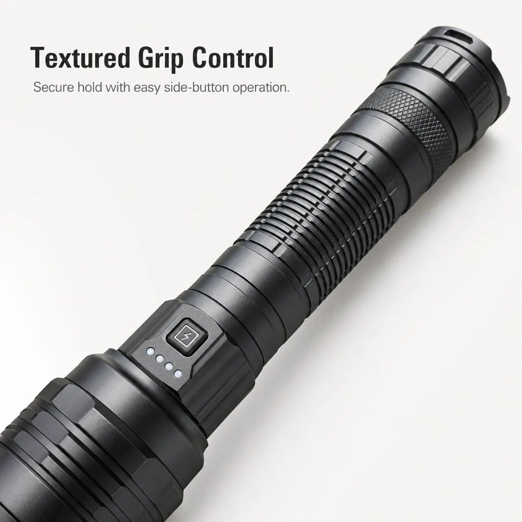 G996 Rechargeable LED Flashlight Zoomable Outdoor Torch