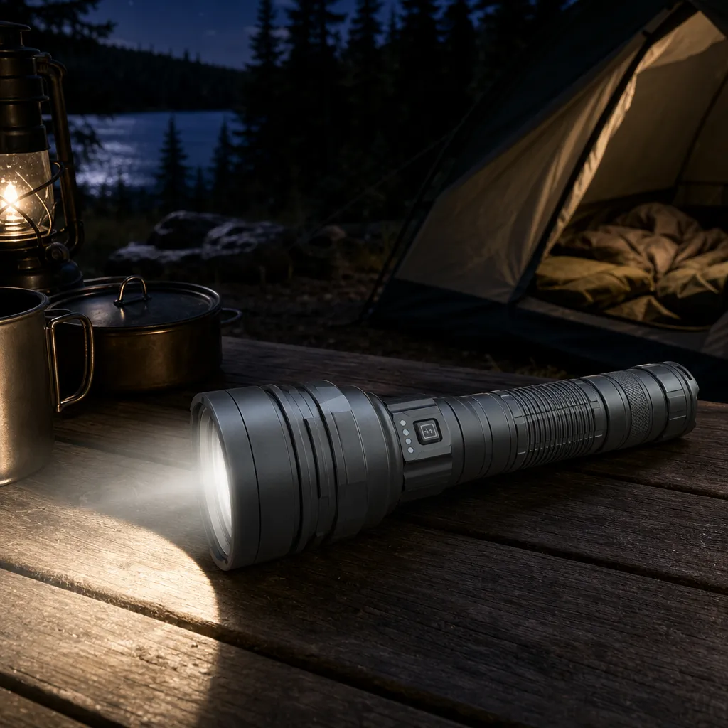 G996 Rechargeable LED Flashlight Zoomable Outdoor Torch