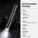 GEARLITE Ultra Powerful Rechargeable LED Flashlight