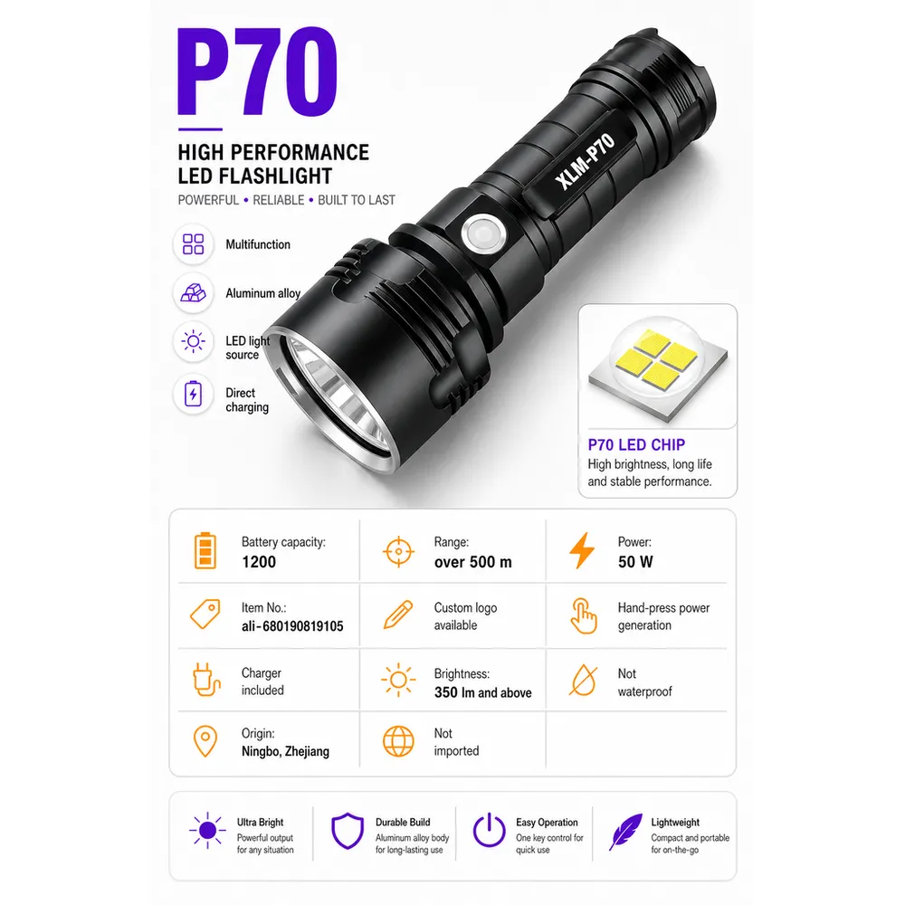 Multifunctional Outdoor Aluminum Alloy P70 Long-range