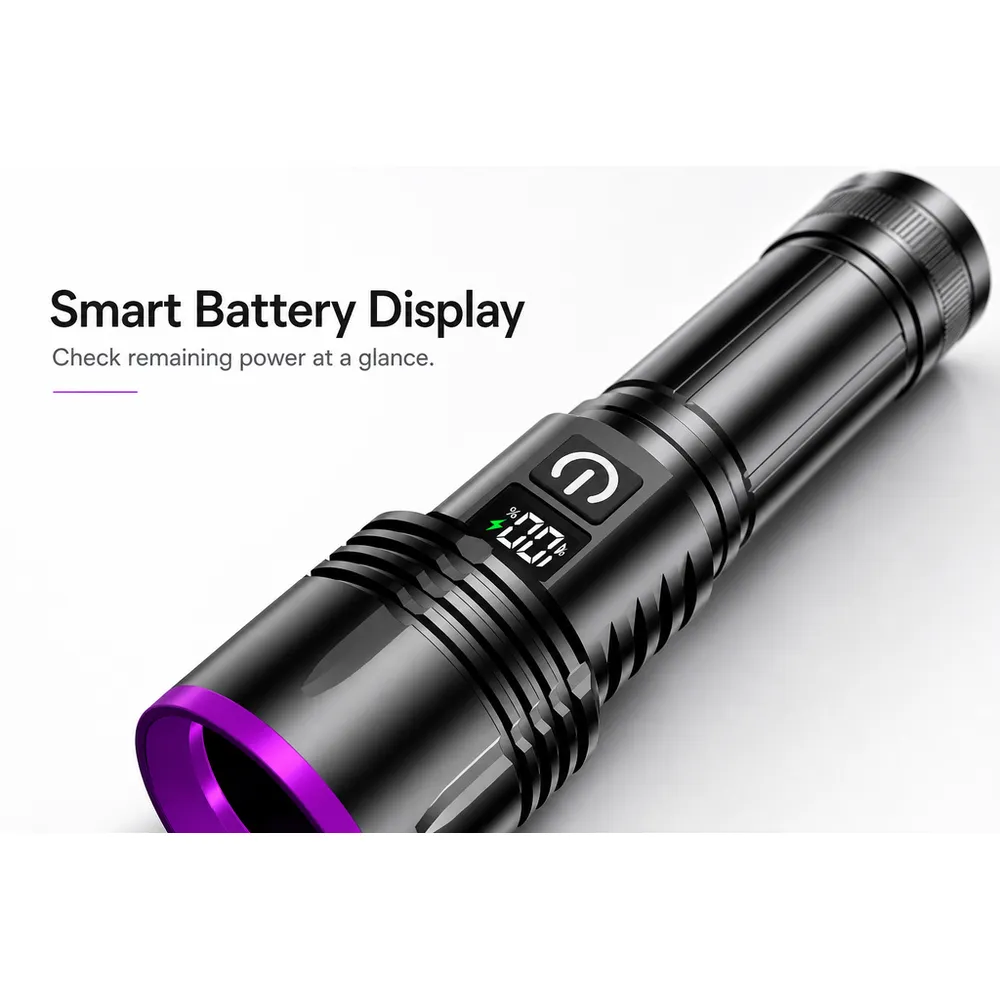 Industrial 365nm Black Light Filter Lens UV Flashlight