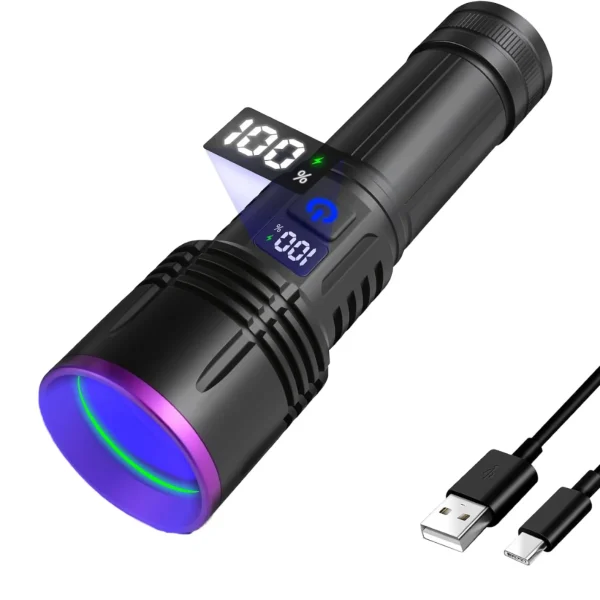 Industrial 365nm Black Light Filter Lens UV Flashlight