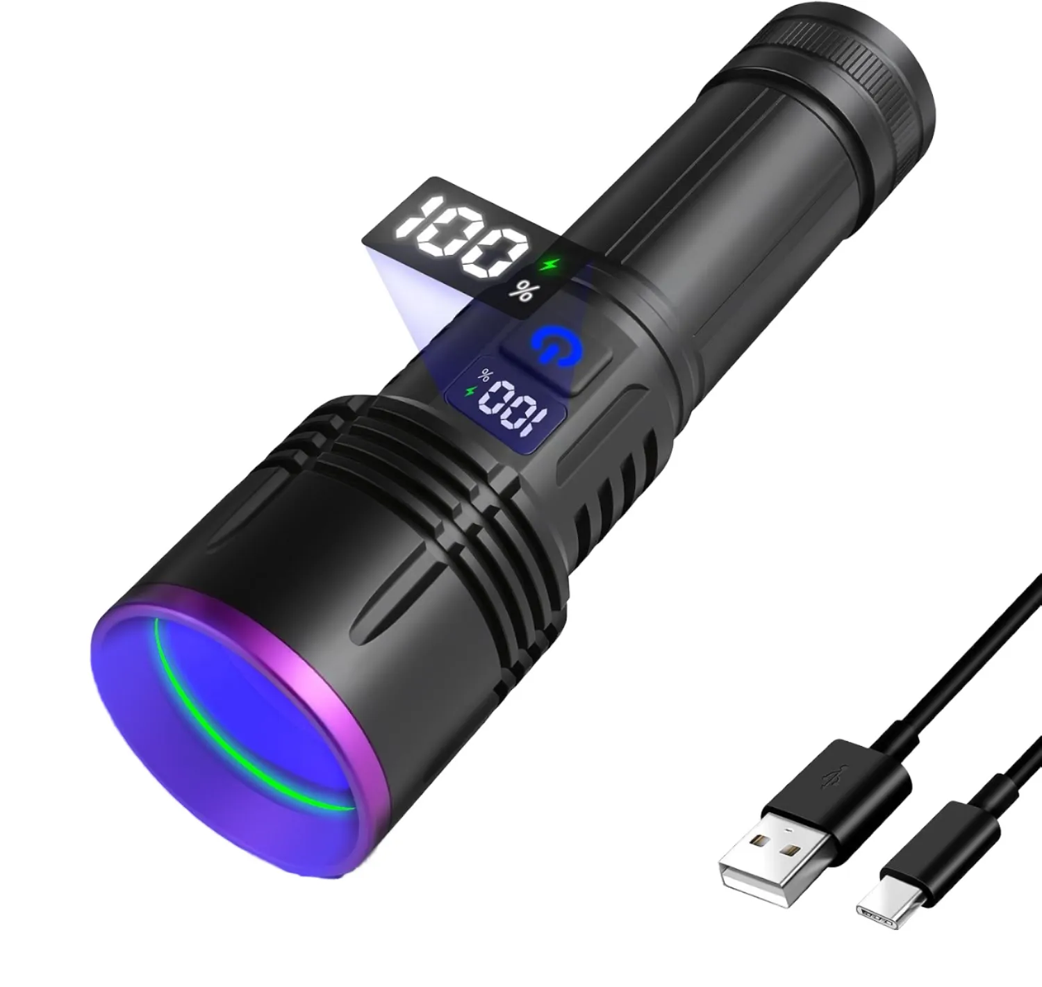 Industrial 365nm Black Light Filter Lens UV Flashlight Industrial 365nm Black Light Filter Lens UV Flashlight