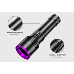 Industrial 365nm Black Light Filter Lens UV Flashlight