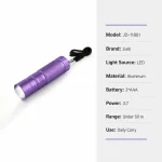 JD-11801 Mini LED Flashlight Battery Powered Aluminum EDC Torch