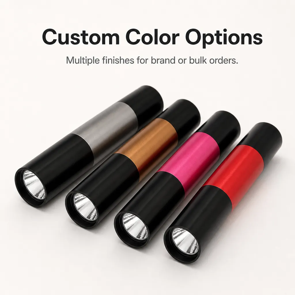 JD-11802 Mini LED Flashlight Portable AAA Battery Aluminum Torch