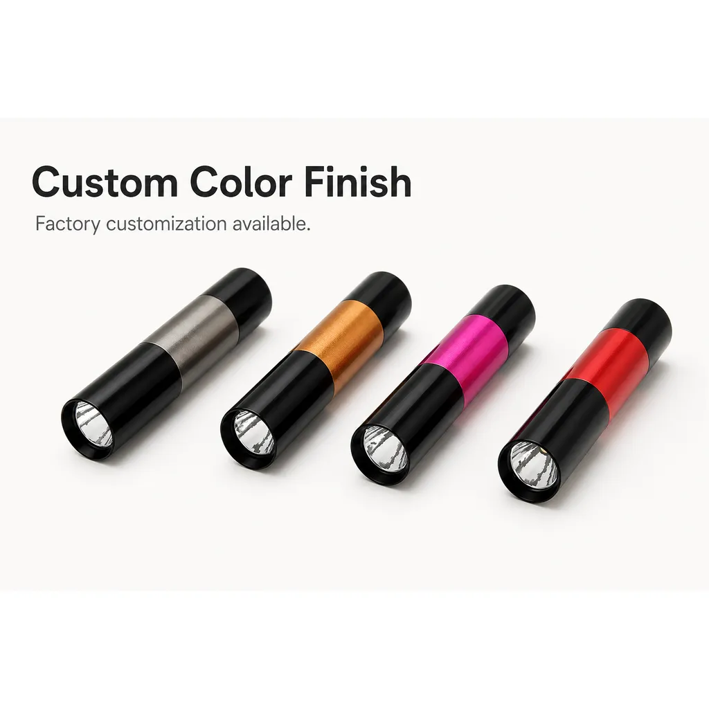 JD-11802 Mini LED Flashlight Portable AAA Battery Aluminum Torch