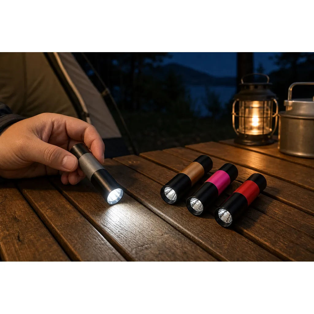 JD-11802 Mini LED Flashlight Portable AAA Battery Aluminum Torch