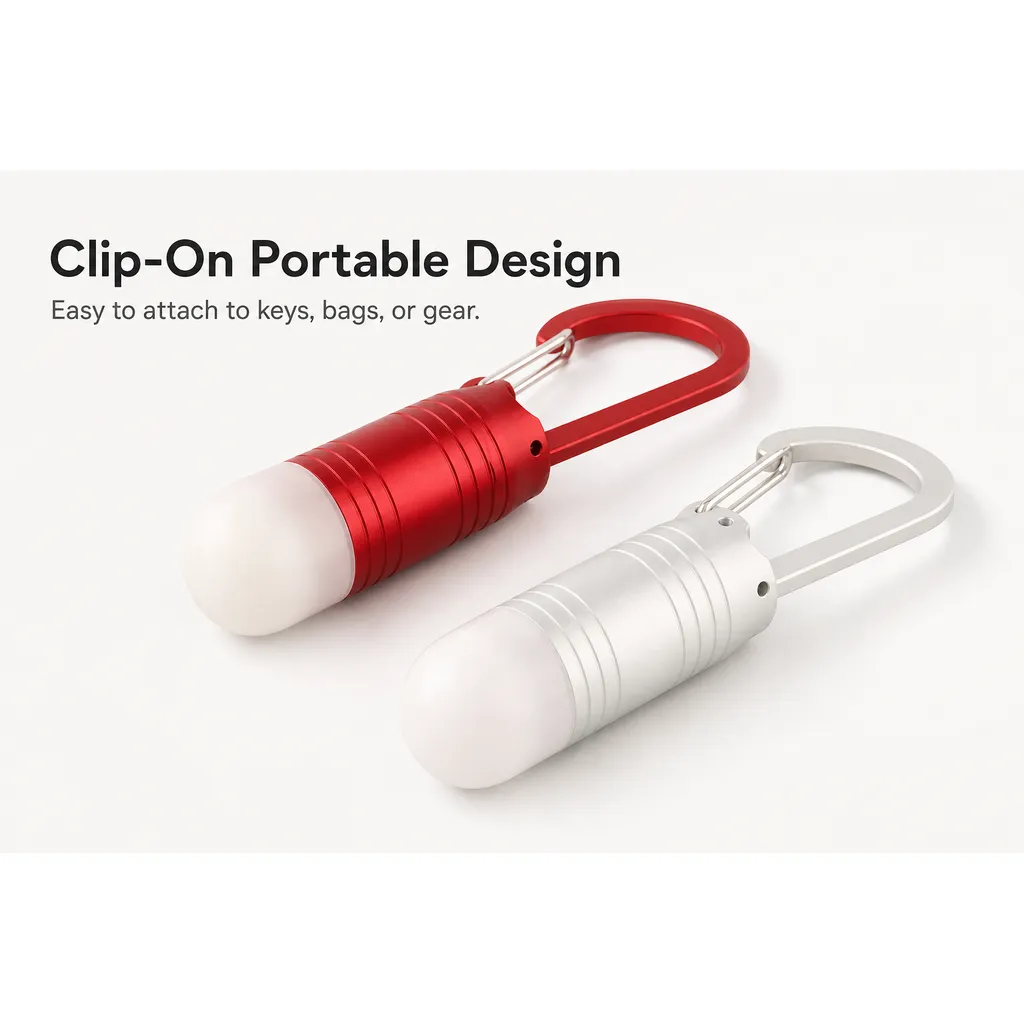 JD-11818 LED Keychain Flashlight Mini Aluminum Carabiner Torch