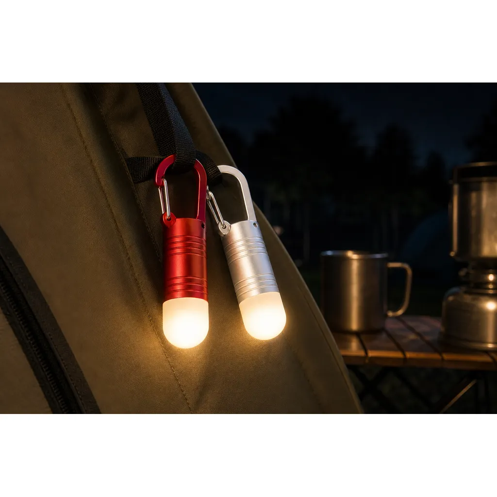 JD-11818 LED Keychain Flashlight Mini Aluminum Carabiner Torch