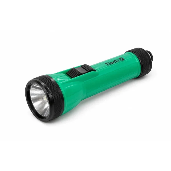 JD-12002 LED Flashlight Battery Powered Portable ABS Handheld Torch