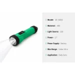 JD-12002 LED Flashlight Battery Powered Portable ABS Handheld Torch